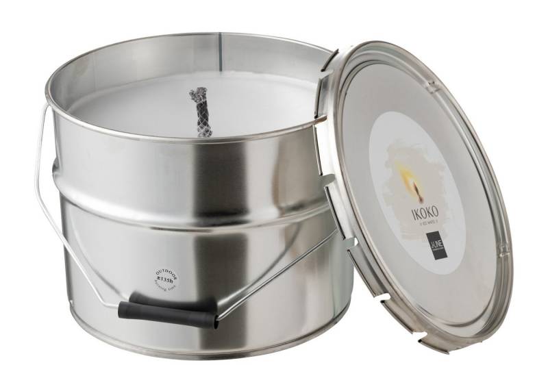 J-line Outdoorkerze Outdoorkerze Farbeimer Ikoko Metall / Wachs Weiß Large 135s J-line Outdoorkerze Outdoorkerze Farbeimer Ikoko Metall / Wachs Weiß Large 135s von J-line