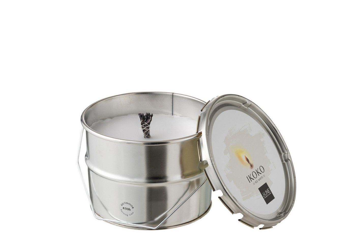 J-line Outdoorkerze Outdoorkerze Farbeimer Ikoko Metall / Wachs Weiß Small 50s J-line Outdoorkerze Outdoorkerze Farbeimer Ikoko Metall / Wachs Weiß Small 50s von J-line