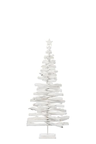 J-line - Weihnachtsbaum, stehend, Zweige, Holz, Weiß, Medium von J-line