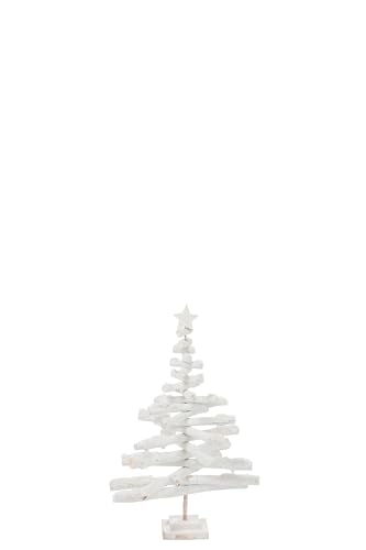 J-line - Weihnachtsbaum, stehend, Zweige, Holz, Weiß, klein von J-line
