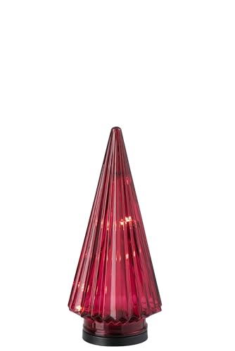 J-line - Weihnachtsbaum Linien + LED Glas rot groß von J-line