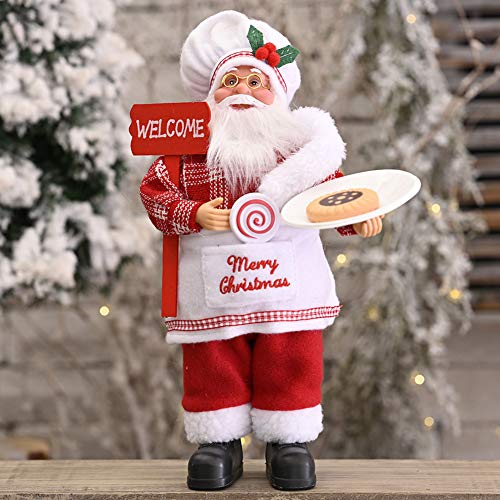 J-ouuo Weihnachtsmann Figur Desktop Santa Claus Figur Dekoration Ornament Geschenk Puppe Spielzeug Tischdeko Festival Geschenk Home Ornament von J-ouuo