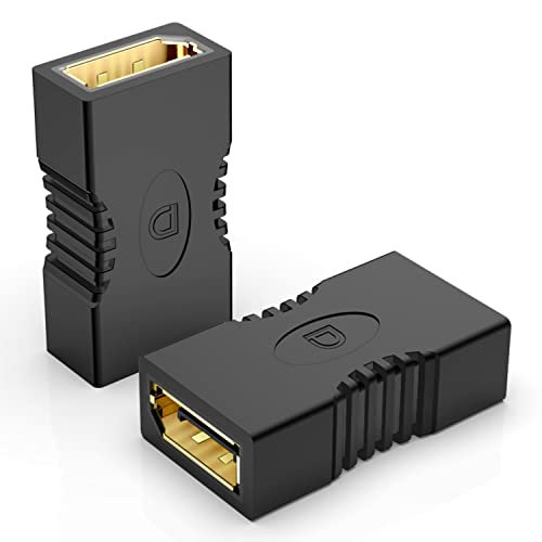 J&D 2er-Pack DisplayPort Adapter Kupplung, Vergoldete 4K-DP-Buchse auf DP-Buchse-Koppler DisplayPort-Extender, Unterstützt 3D-4K-Ethernet von J&D