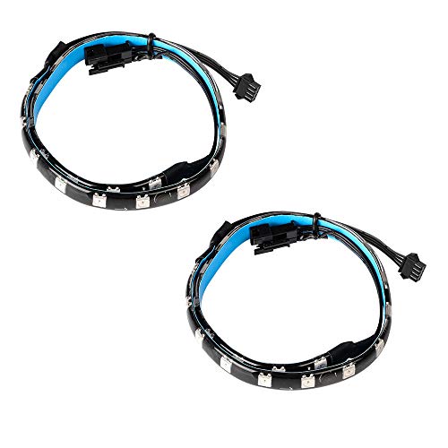 J&D PC RGB LED Streifen Licht, 2er-Pack Magnetischer RGB LED Strip Plus Verlängerung mit 4-Pin RGB-Header für Motherboard/PC-Gehäuse, Kompatibel mit Asus Aura/Asrock Aura RGB LED/Mystic Light J&D PC RGB LED Streifen Licht, 2er-Pack Magnetischer RGB LED Strip Plus Verlängerung mit 4-Pin RGB-Header für Motherboard/PC-Gehäuse, Kompatibel mit Asus Aura/Asrock Aura RGB LED/Mystic Light von J&D