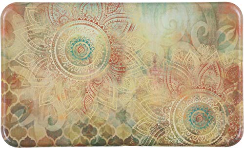 J&V TEXTILES Küchenmatte gegen Müdigkeit, gepolsterte Küchenmatte, gepolstert, rutschfest, wasserdicht, Stehpult, 50,8 x 91,4 x 1,27 cm (Boho-Studio-Blumenmuster) von J&V TEXTILES