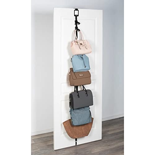 J&V TEXTILES Organizer für 8 Handtaschen und Geldbörsen, für 8 Handtaschen oder Geldbörsen, Schwarz von J&V TEXTILES
