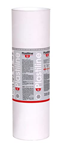 Jacques Herbin 10655T - Packung Modelliermasse Plastiline für den Modellbau, 10 kg, zum modelieren, H55 medium, 1 Pack, Hellgrau von PLASTILINE