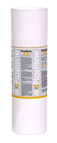 Jacques Herbin 10140T - Packung Modelliermasse Plastiline für den Modellbau, 10 kg, zum modelieren, HG40, sehr weich, 1 Pack, Elfenbein von PLASTILINE