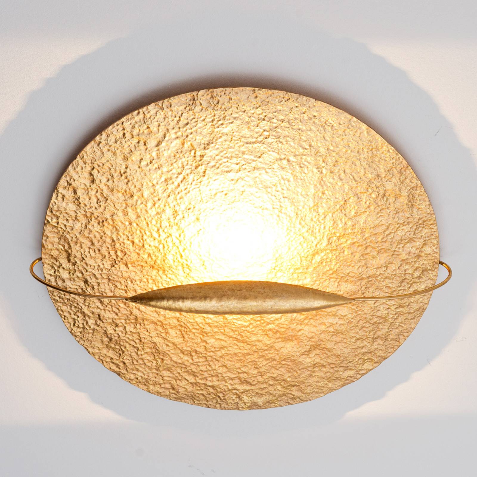 Goldfarbene LED-Deckenlampe Trabant von Holländer