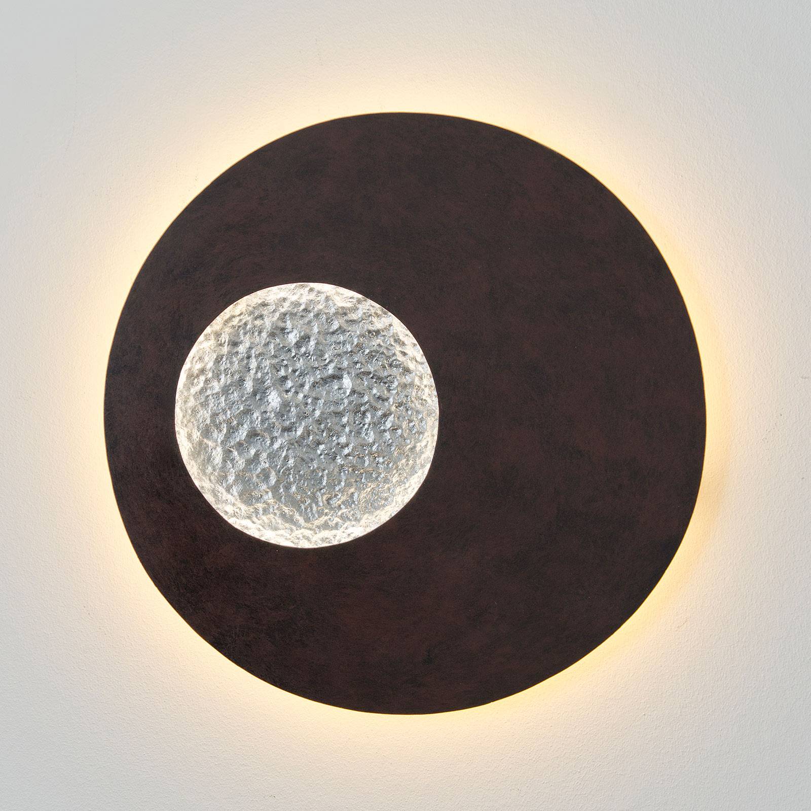 LED-Wandleuchte Luina, Ø 40 cm, innen silber von Holländer