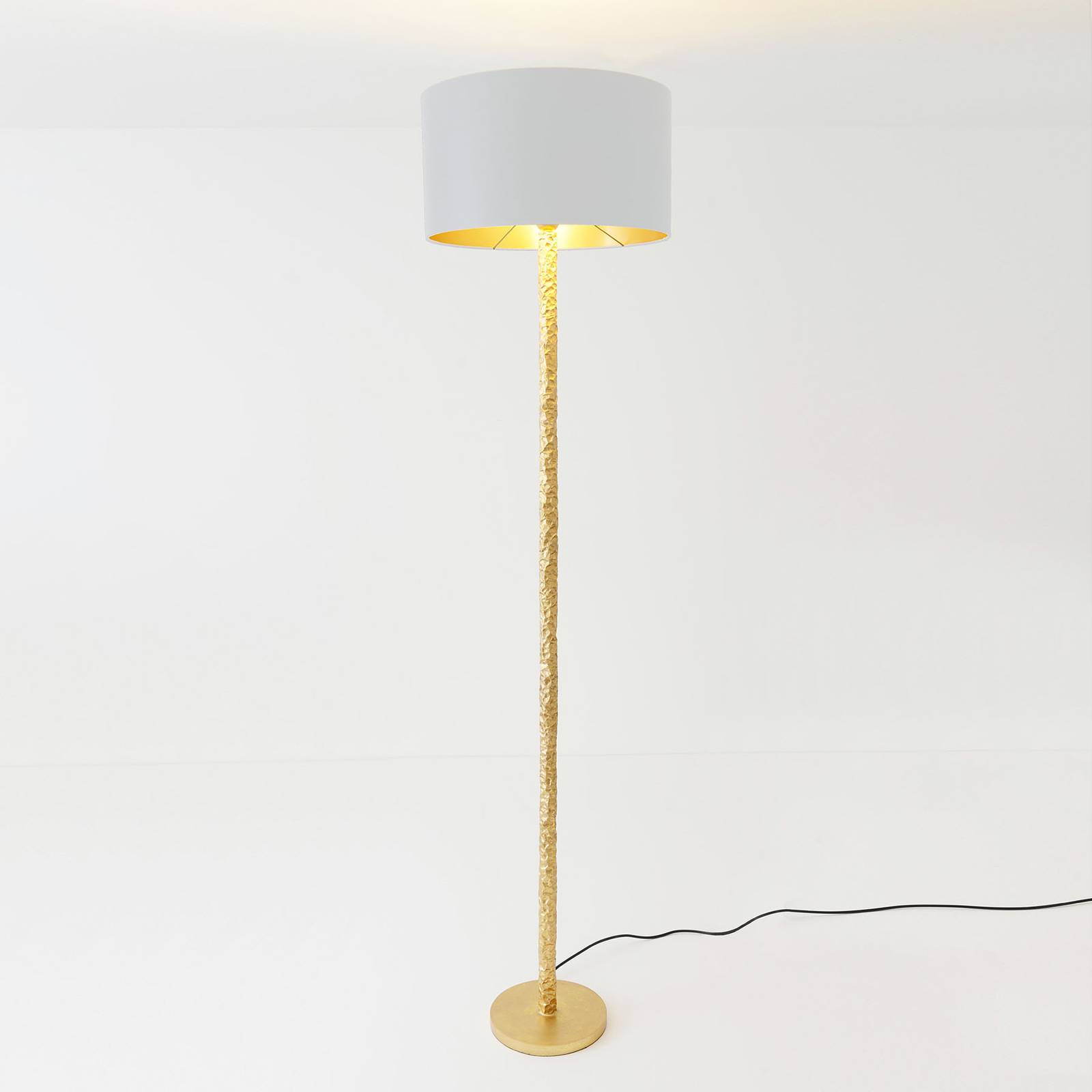 Stehlampe Cancelliere Rotonda Seide weiß/gold Stehlampe Cancelliere Rotonda Seide weiß/gold von Holländer