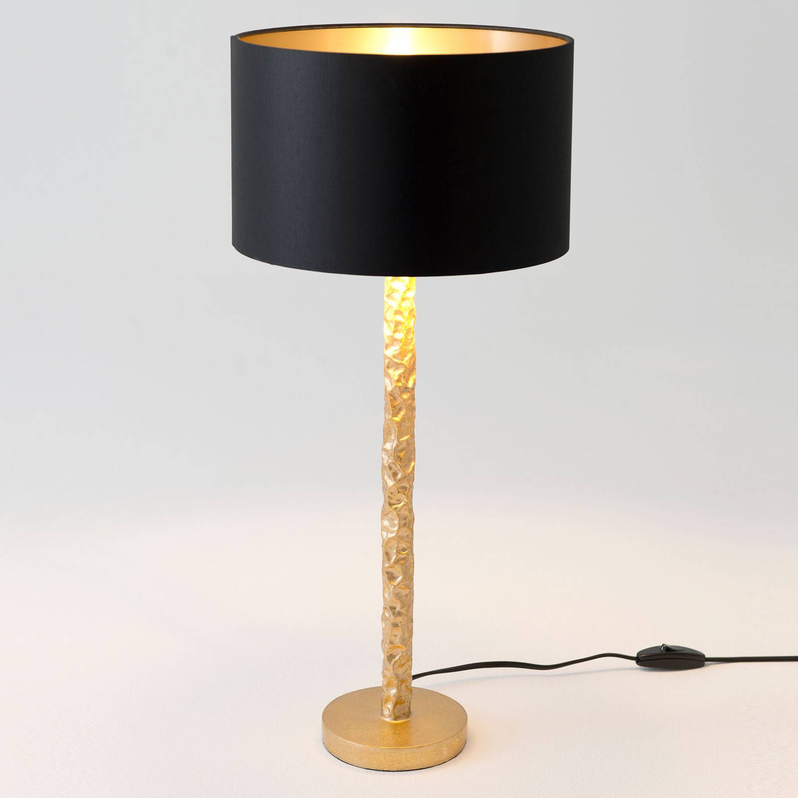 Tischlampe Cancelliere Rotonda schwarz/gold 57 cm von Holländer