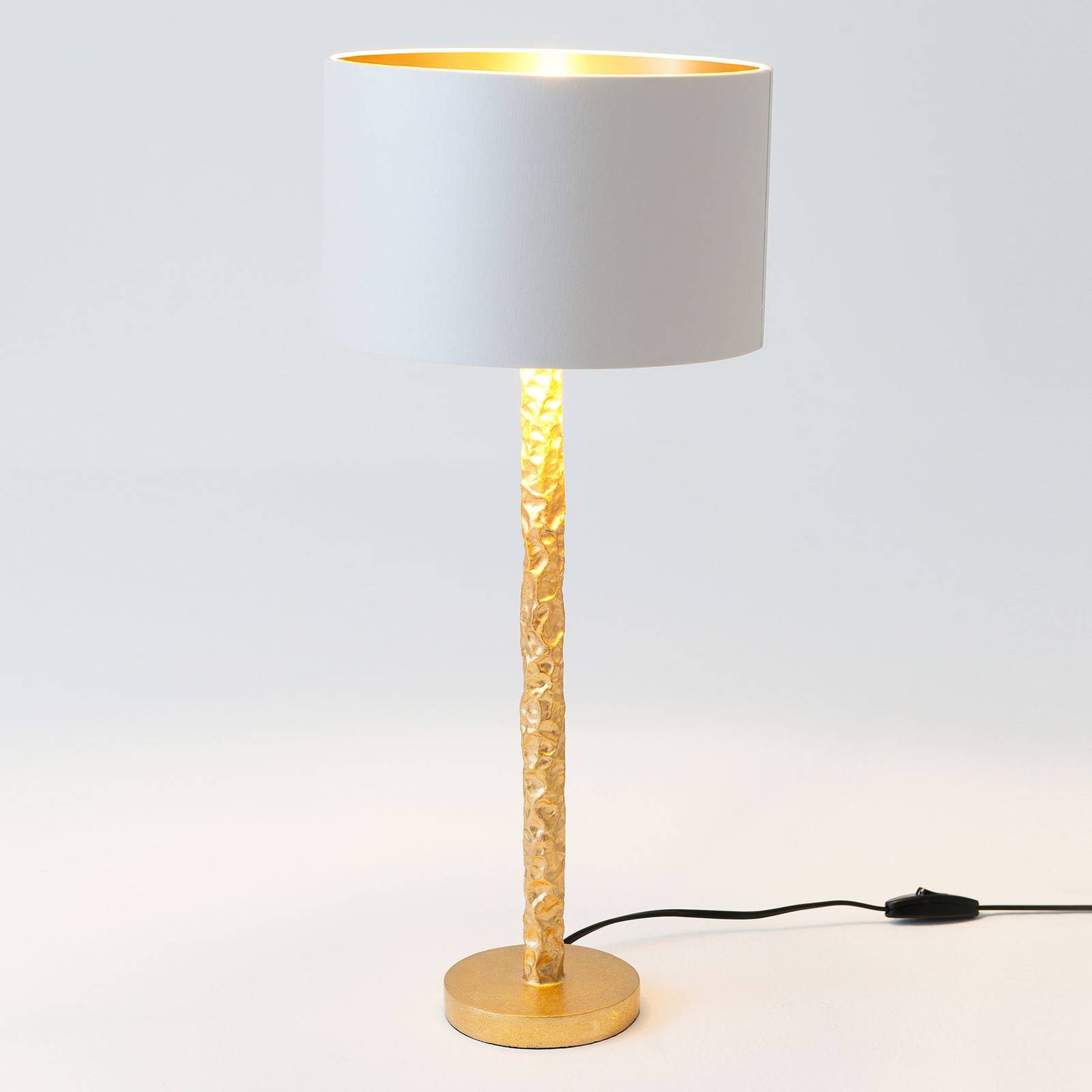 Tischlampe Cancelliere Rotonda weiß/gold 57 cm von Holländer