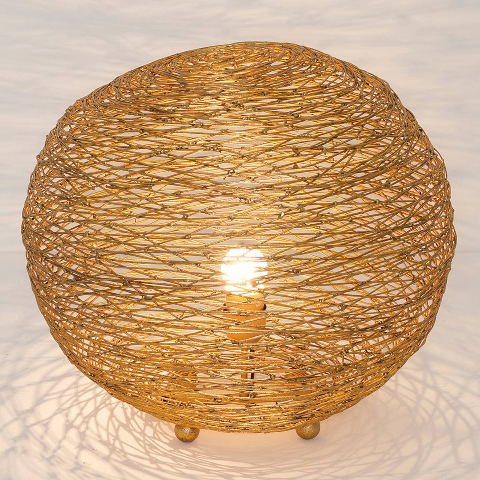 Tischleuchte Campano gold, 40 cm Durchmesser von Holländer
