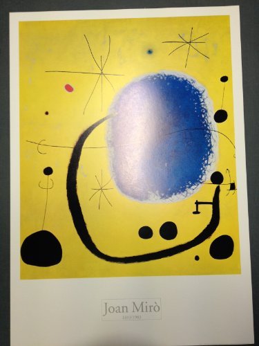 Kunstdruck, Poster J. Miro, lóro dell´azzuro 70 x 100 cm von J. Miro