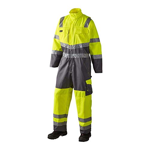 J.A.K. 111088601 Serie 11108 70% Polyester/30% Baumwolle Arbeitsanzug, EN 20471, Klasse 3, Gelb/Grau, S Größe J.A.K. 111088601 Serie 11108 70% Polyester/30% Baumwolle Arbeitsanzug, EN 20471, Klasse 3, Gelb/Grau, S Größe von J.A.K.