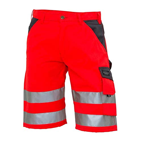 J.A.K. 1110952076 Serie 11109 70% Polyester/30% Baumwolle Shorts, EN 20471, Klasse 1, Rot/Grau, 44 (30) Größe von J.A.K.