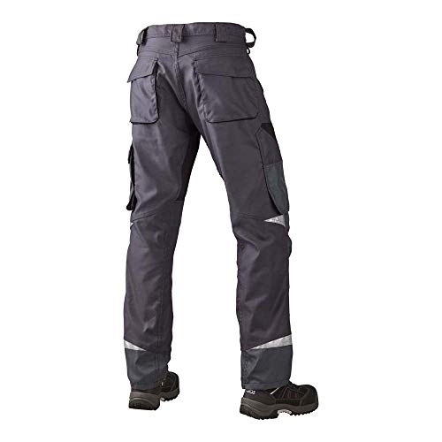 J.A.K. 160150B128 Serie 1601 65% Polyester/35% Baumwolle Bundhose, Grau/Schwarz, 70 L (50/35) Größe von J.A.K.