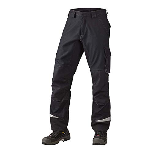 J.A.K. 160151084 Serie 1601 65% Polyester/35% Baumwolle Bundhose, Schwarz/Grau, 48 R (34/32) Größe von J.A.K.