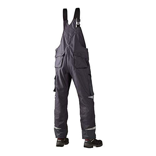 J.A.K. 160350080 Serie 1603 65% Polyester/35% Baumwolle Latzhose, Grau/Schwarz, 46 R (32/32) Größe von J.A.K.