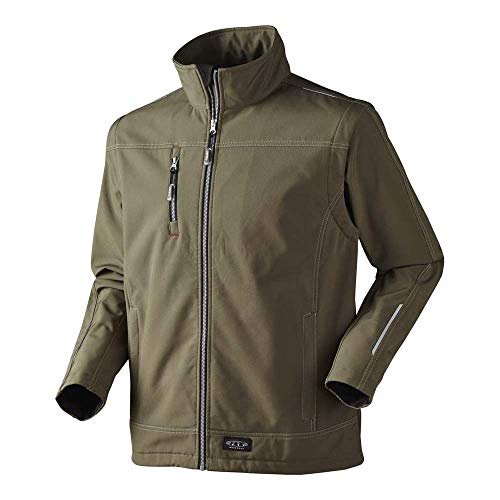 J.A.K. 61495205 Serie 6158 96% Polyester/4% Spandex Softshelljacke mit 3-Lagen-TPU-Membran, Petrol/Schwarz, XXL Größe von J.A.K.