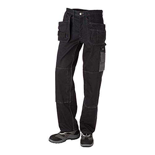 J.A.K. 920451100 Serie 9204 65% Polyester/35% Baumwolle Bundhose mit Hängetaschen, Schwarz/Grau, 56 R (39/32) Größe von J.A.K.