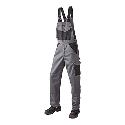 J.A.K. 920750088 Serie 9207 65% Polyester/35% Baumwolle Latzhose, Grau/Schwarz, 50 R (35/32) Größe von J.A.K.