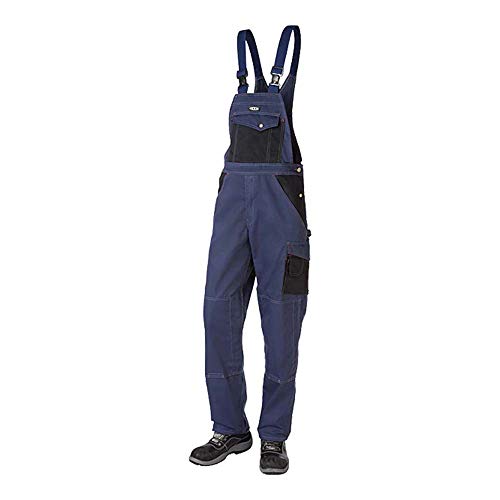 J.A.K. 920752104 Serie 9207 65% Polyester/35% Baumwolle Latzhose, Petrol/Schwarz, 58 R (41/32) Größe von J.A.K.