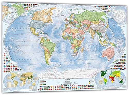 J.Bauer Karten XXL-Karte: Politische Weltkarte, 205x144 cm, deutsch, Stand 2023 von J.Bauer Karten
