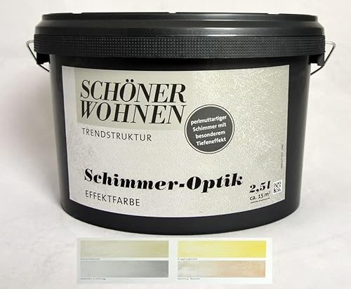 Schimmer-Optik Effektfarbe Pearldust 2,5 l incl. Kreativzusatz Schöner Wohnen von J.D. Flügger