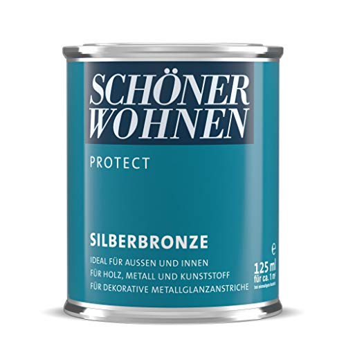 Schöner Wohnen 125ml Metallglanzfarbe Silberbronze, für außen und innen von Schöner Wohnen