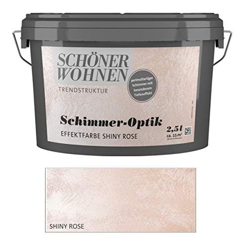 Schöner Wohnen 2,5 L. Schimmer-Optik Effektfarbe, perlmuttartiger Schimmer - Shiny Rose von J.D. Flügger