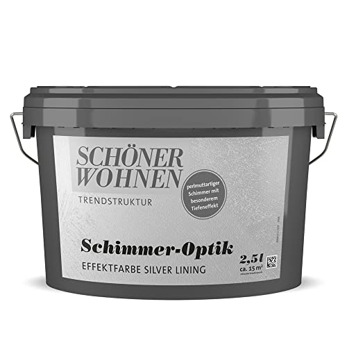 Schöner Wohnen 2,5 L. Schimmer-Optik Effektfarbe, perlmuttartiger Schimmer - Silber von J.D. Flügger