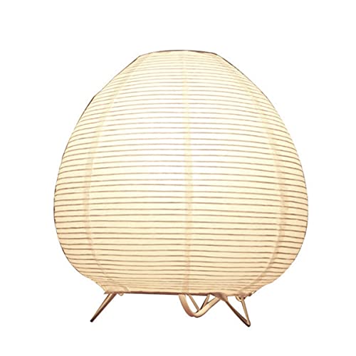 J.SUNUN Tischlampe Nachttischlampe Schlafzimmer Nachttischlampe Kleine Tischlampe Warmhaltelampe Kreative Lampe Reispapier Lampe Weiches Umgebungslicht Stehlampe Lichter Dekorative Lampe Φ23CM von J.SUNUN