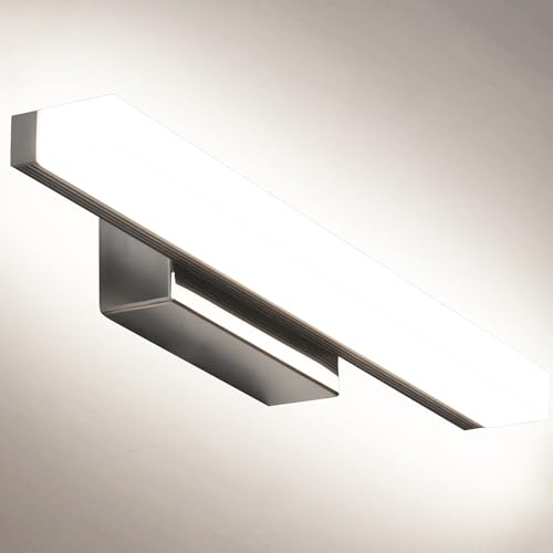 J.SUNUN LED Spiegelleuchte badlampe Weißes Licht 6000K 60CM Spiegellampe badezimmer lampe wand wandlampe Spiegelschrank beleuchtung leuchte lampe Spiegellampen für das bad wasserdicht 12W von J.SUNUN