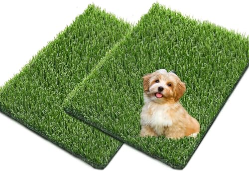 J26 Kunstrasen für Hunde Training Hundetoilette Ersatzrasen Matte Fußmatte Welpen Fußball 2er (35,5x46 cm) von J26