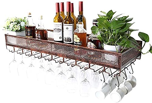 Weinständer Freistehend Weinregal Hängend Weinständer Rustikaler Weinständer Weinständer Wandregal Weinständer (Color : Brown, Size : 60cm) von J3DFGFLR
