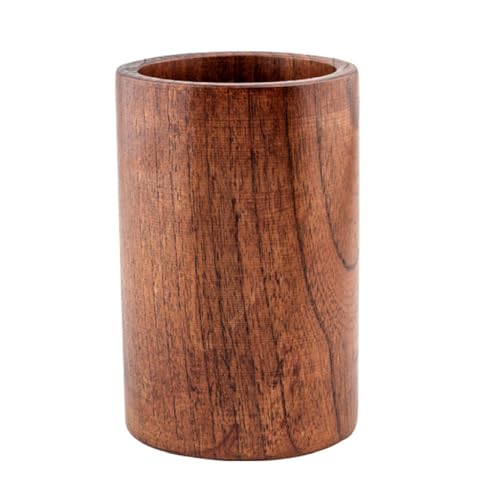JABALUX Utensilienhalter Küche Holz Küchenutensilienhalter, Runde Holz Besteckhalter Kochgeschirrhalter Organizer, Essstäbchen Halter Küchen Aufbewahrung Für Pfannenwender Besteck Löffel, 15x 8.7cm von JABALUX
