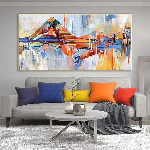 JACBON Moderne Körperkunst, Malerei, abstrakte nackte Figur, Aquarell, Leinwandposter, sexy Frauen, Kunstbilder für Wohnzimmer, Dekor, Wandbild, 60 x 120 cm (24 x 47 Zoll), rahmenlos von JACBON