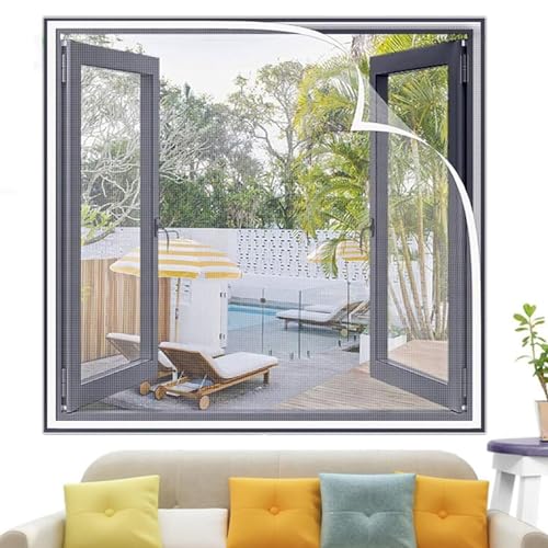 45 x 140 cm Fliegengitter für Fenstergitter, Mückeninsekten Fensterschutz, Fenster Fliegengitter Netz mit Selbstklebeband von JACCOS