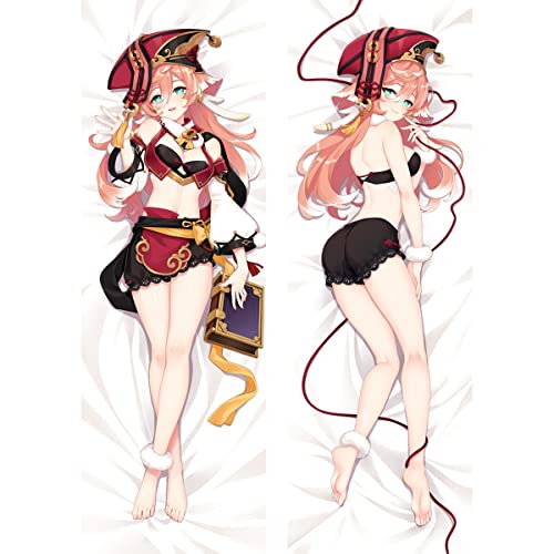 JACCOS Anime Körper Kissenbezug Für Yanfei,Seitenschläf Dakimakura Anime Bedruckt Muster Kissenbezug,Geschenk für Anime und Manga Fans,Shortplush-160x50cm von JACCOS