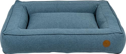JACK AND VANILLA – JV Hampton Orthopädisches Hundelaufstallbett – Korb mit Rändern für Hunde mit empfindlichen Gelenken – Petrolfarbe, L, 100 x 70 cm von JACK AND VANILLA