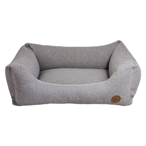 JACK AND VANILLA – Orthopädisches Hundesofa JV Hampton – Innenkorb für ältere Hunde oder Hunde mit fragilen Gelenken – hellgrau, L, 117 x 82 x 28 cm von JACK AND VANILLA
