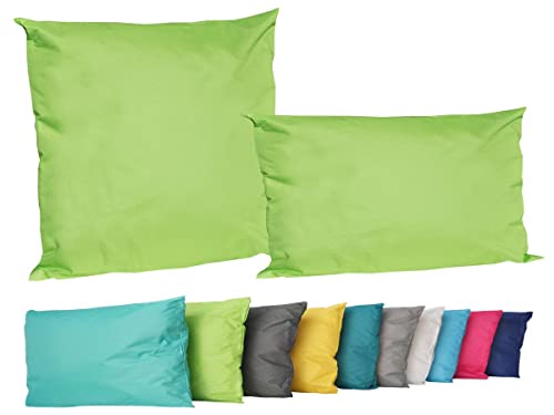 JACK 2er Set Outdoor Lounge Kissen Set 45x45cm + 30x50cm Dekokissen Inkl. Füllung Wasserfest Sitzkissen Garten Lotus Effekt, Farbe:Grün JACK 2er Set Outdoor Lounge Kissen Set 45x45cm + 30x50cm Dekokissen Inkl. Füllung Wasserfest Sitzkissen Garten Lotus Effekt, Farbe:Grün von JACK