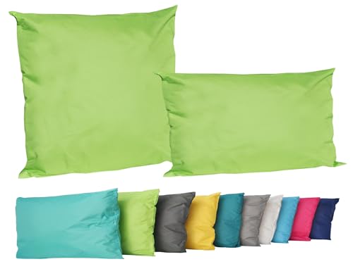 JACK 2er Set Outdoor Lounge Kissen Set 45x45cm + 30x50cm Dekokissen Inkl. Füllung Wasserfest Sitzkissen Garten Lotus Effekt, Farbe:Grün JACK 2er Set Outdoor Lounge Kissen Set 45x45cm + 30x50cm Dekokissen Inkl. Füllung Wasserfest Sitzkissen Garten Lotus Effekt, Farbe:Grün von JACK