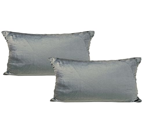 JACK 2er Set Teddy Flausch Kissenhülle Kissenbezug Dekokissen flauschig kuschlig weich, Farbe:Grau, Größe:30 x 50 cm JACK 2er Set Teddy Flausch Kissenhülle Kissenbezug Dekokissen flauschig kuschlig weich, Farbe:Grau, Größe:30 x 50 cm von JACK