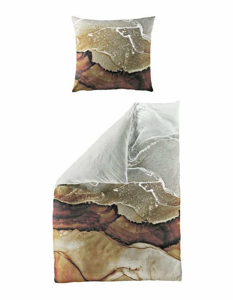 JACK Bettwäsche 135x200cm Digitaldruck Marmor Optik Bierbaum, Mako-Satin, 2 teilig, Grau Braun, Steinoptik, seidiger Glanz, elegantes Motiv JACK Bettwäsche 135x200cm Digitaldruck Marmor Optik Bierbaum, Mako-Satin, 2 teilig, Grau Braun, Steinoptik, seidiger Glanz, elegantes Motiv von JACK