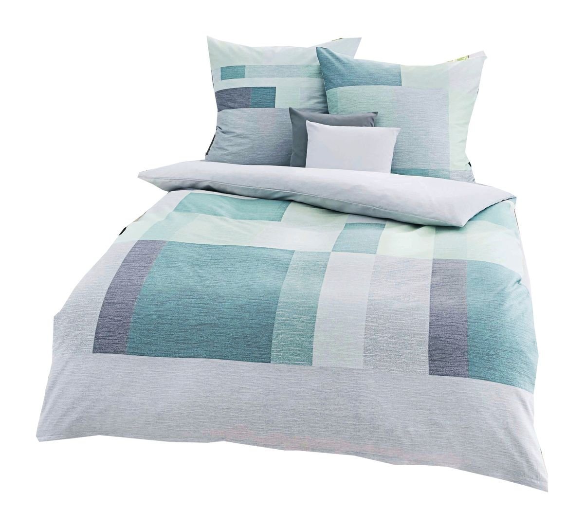 JACK Bettwäsche JACK by Kaeppel 135x200cm Mint Grau Petrol, Biber, 2 teilig, Weich und kuschelig, mit modernem Grafikmotiv, Baumwolle JACK Bettwäsche JACK by Kaeppel 135x200cm Mint Grau Petrol, Biber, 2 teilig, Weich und kuschelig, mit modernem Grafikmotiv, Baumwolle von JACK