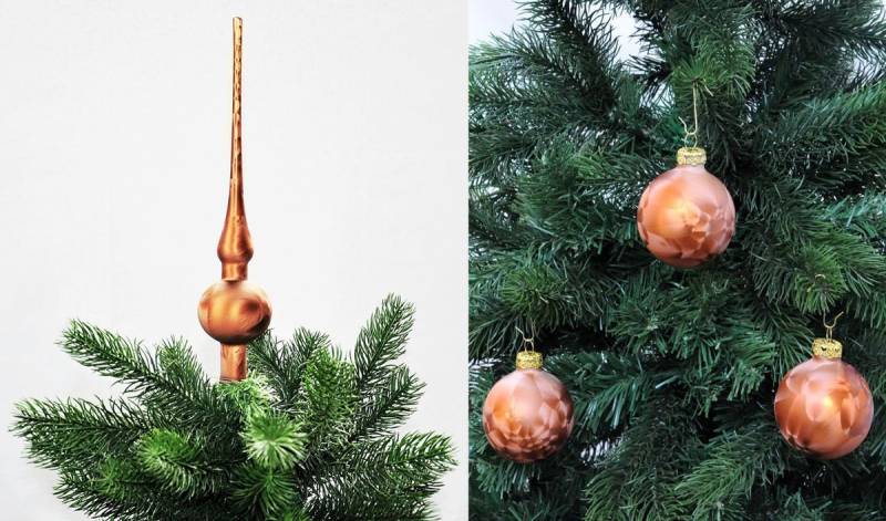 JACK Christbaumschmuck JACK Eislack Set Christbaumspitze 28cm + 12x Christbaumkugeln 6cm, inklusive praktischer Aufbewahrungsbox, Made in Germany JACK Christbaumschmuck JACK Eislack Set Christbaumspitze 28cm + 12x Christbaumkugeln 6cm, inklusive praktischer Aufbewahrungsbox, Made in Germany von JACK