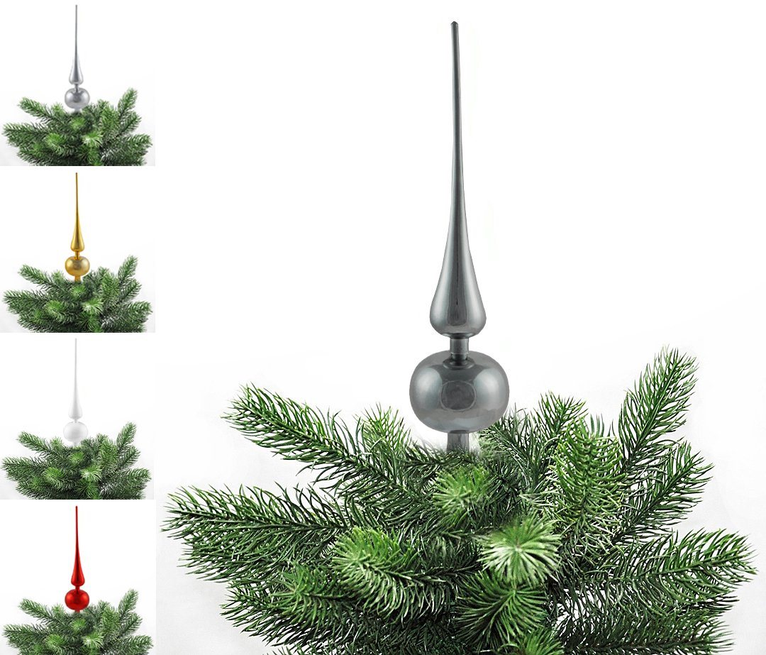 JACK Christbaumspitze JACK Kunststoff Christbaumspitze Spitze Höhe 28cm Ø 6cm Weihnachtsbaum, bruchsicherer Kunststoff in schöner Optik von JACK